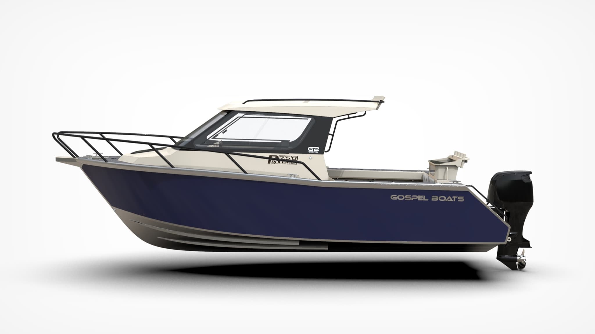 G2 Gospel aluminium fishing boat render